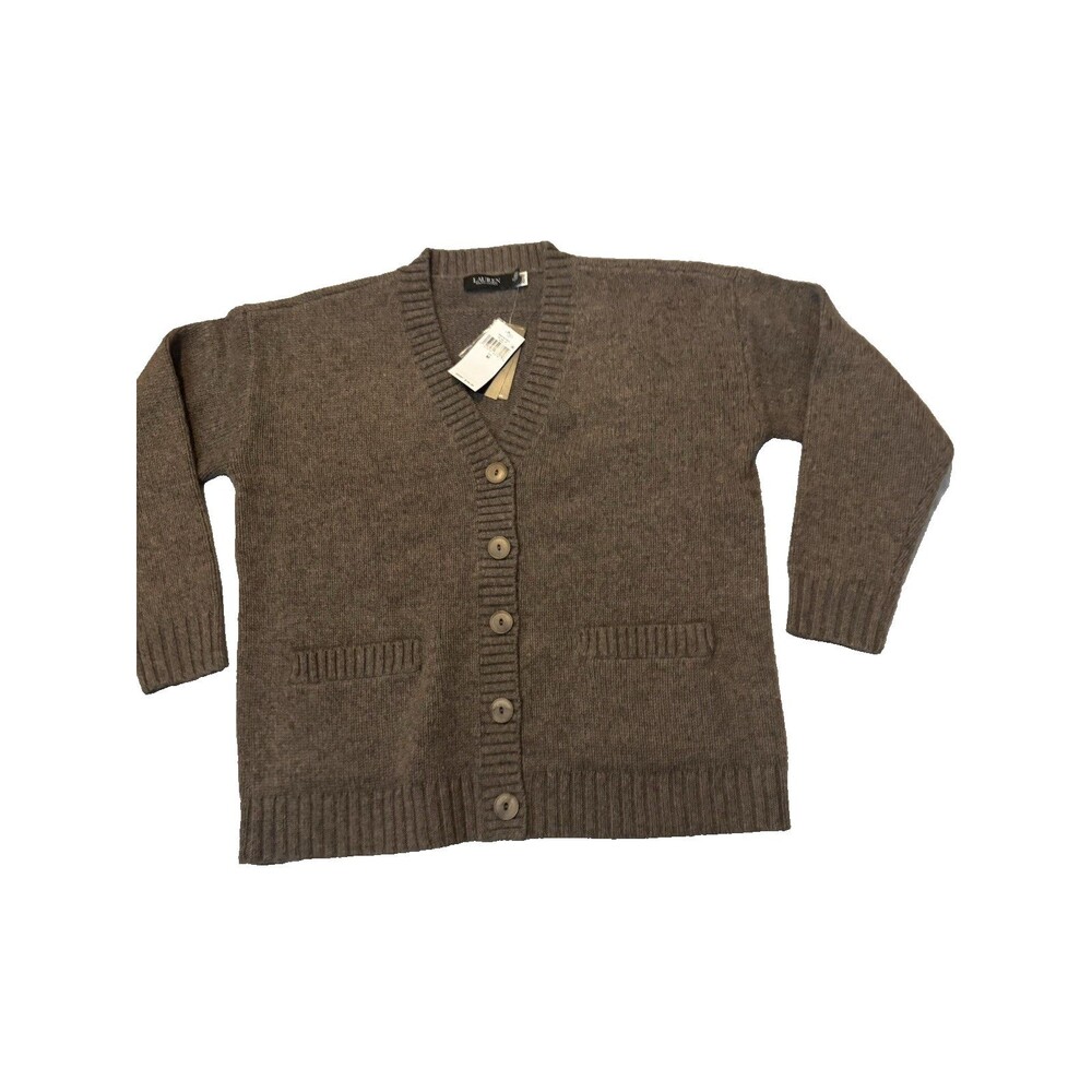 Lauren Ralph Lauren Wool-Blend V-Neck Cardigan